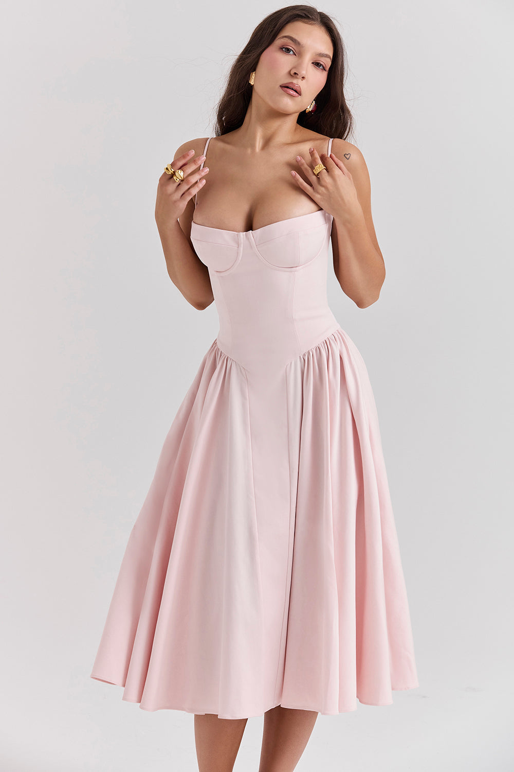 Soraya Dress - Elegante Corset Midi Jurk