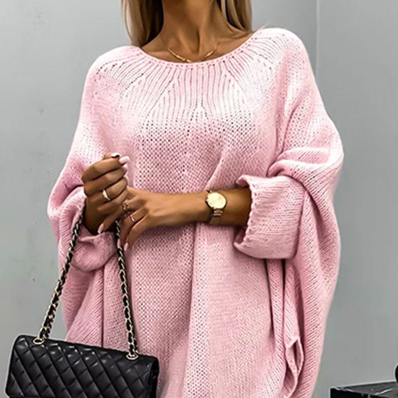 Loelle - Oversized Gebreide Trui met Ronde Hals